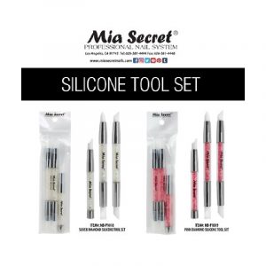 Plata Y Rosado Diamond Silicone Tool Set Mia Secrets